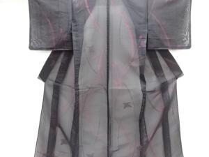 大正ロマン　紗枝花模様織り出し着物